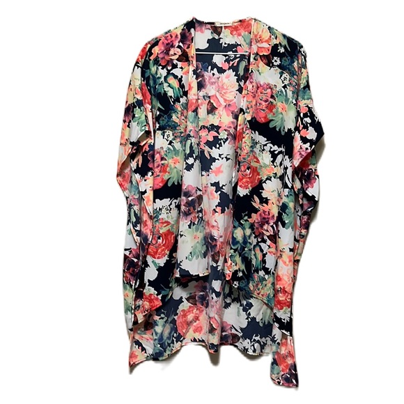 Women’s 12PM By Mon Ami, Perry COMO, Floral Cardigan, Multi Colors, Size Small - Picture 1 of 4